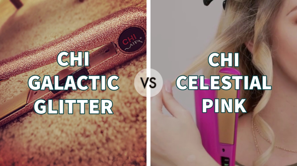 CHI Galactic Glitter vs CHI Celestial Pink Flat Iron