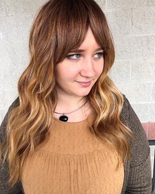 Curtain Bangs Hairstyles for Round Faces