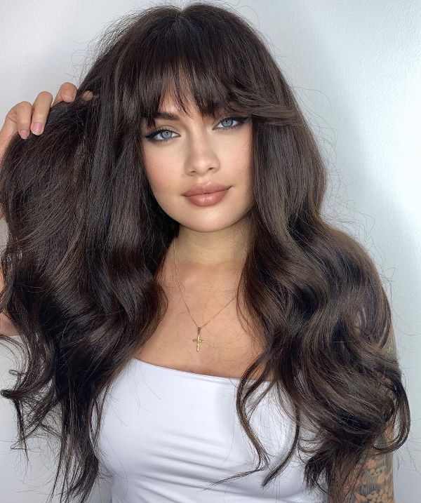 Curtain Bangs Hairstyles for Round Faces